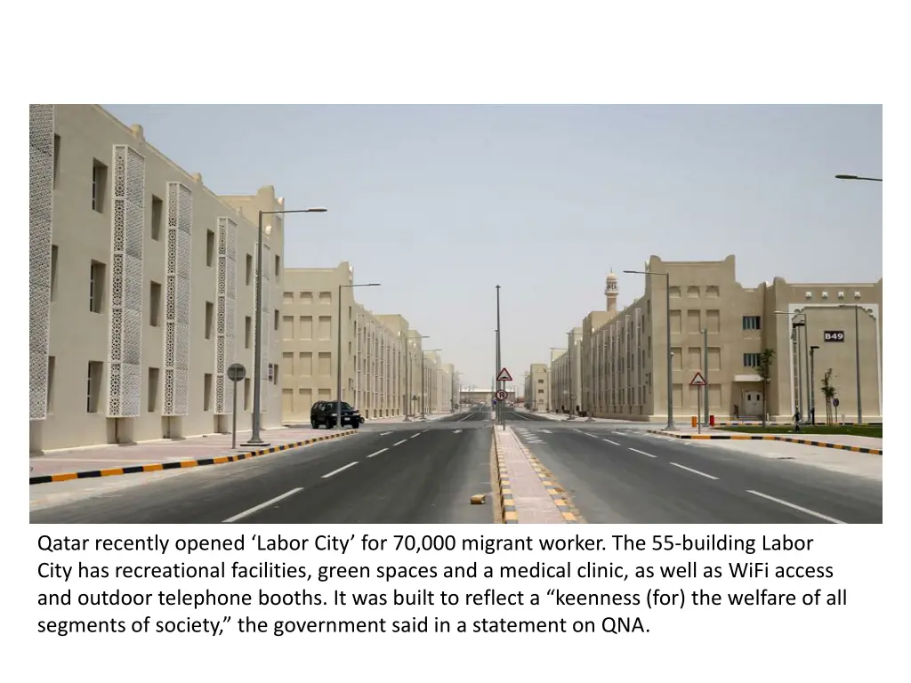 qatar recently opened labor city