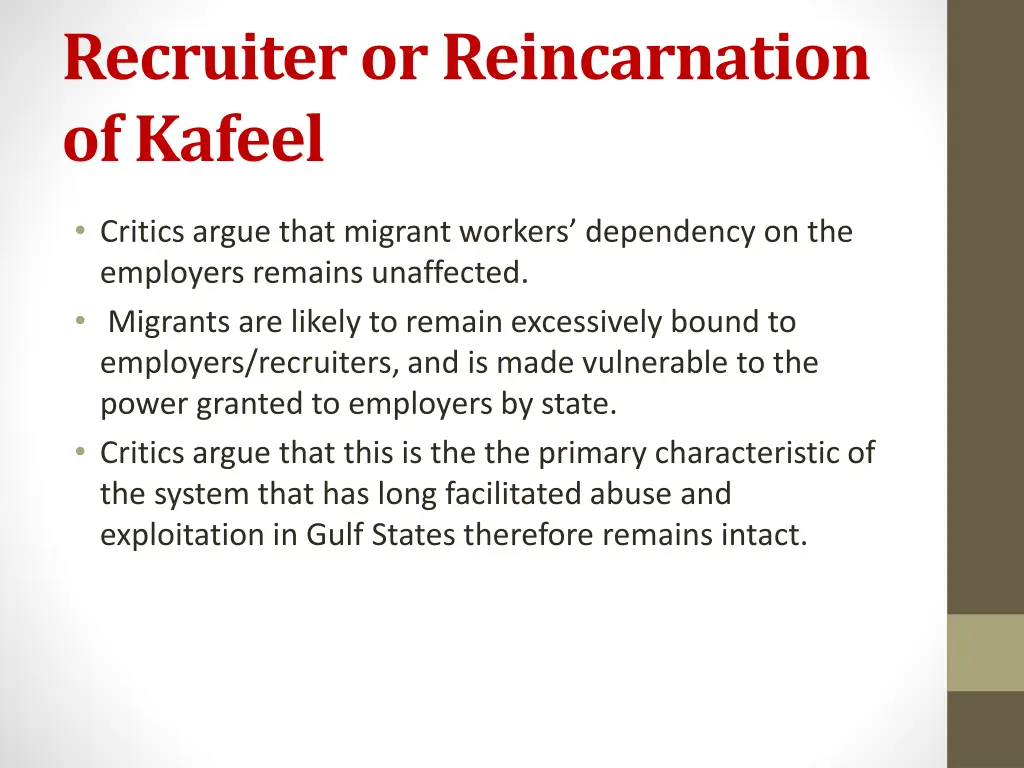 recruiter or reincarnation of kafeel 1