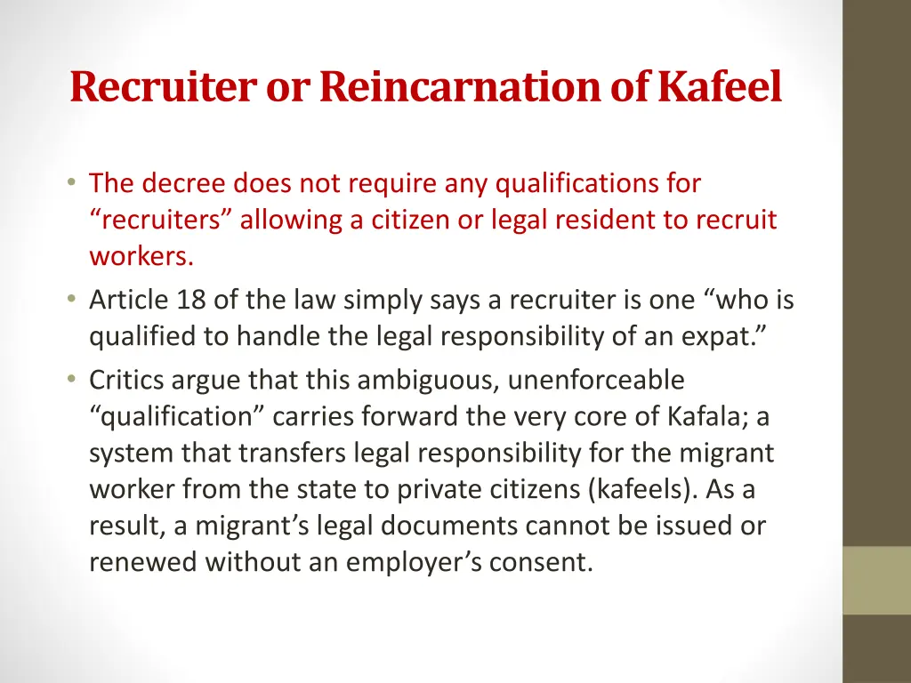 recruiter or reincarnation of kafeel