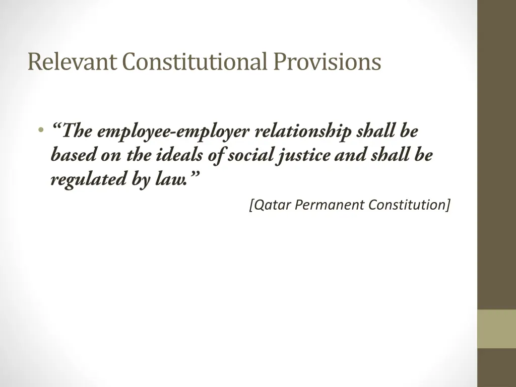 relevant constitutional provisions 1