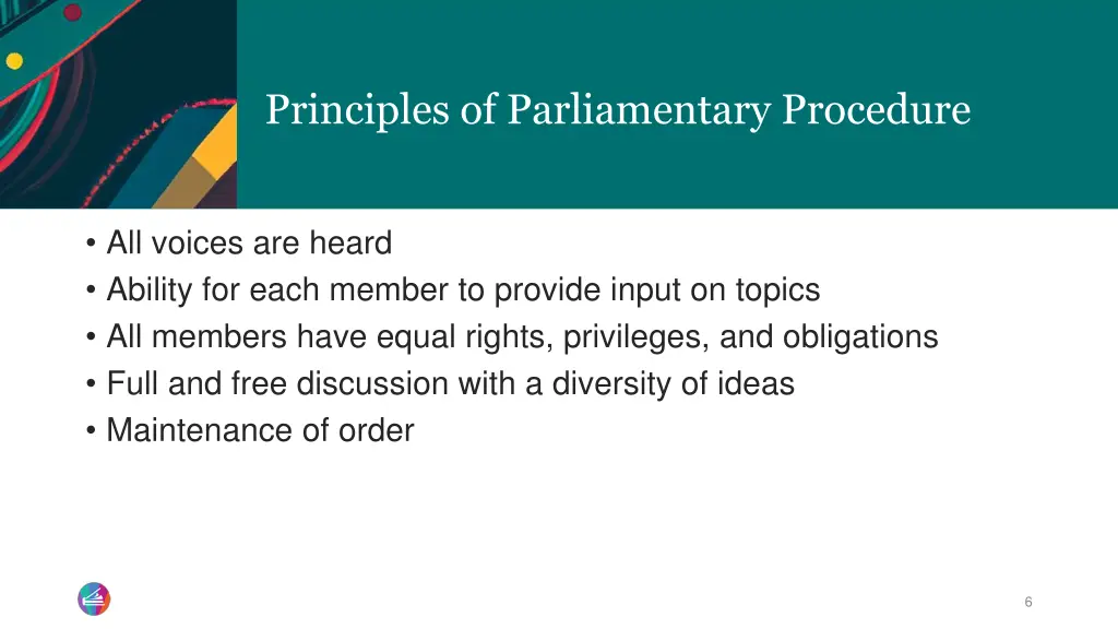 principles of parliamentary procedure