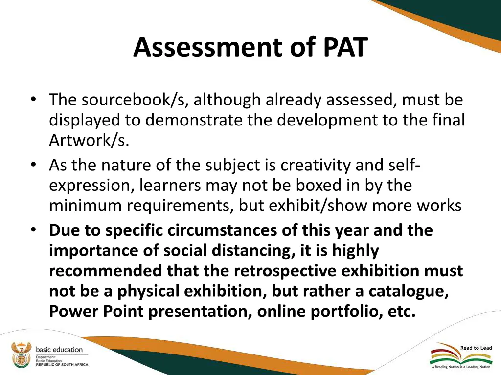 assessment of pat