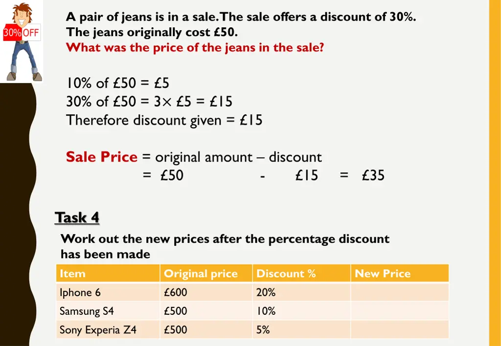 a pair of jeans is in a sale the sale offers