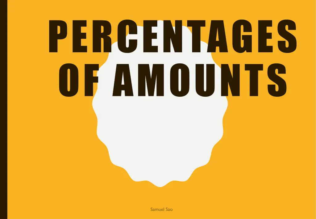 percentages of amounts