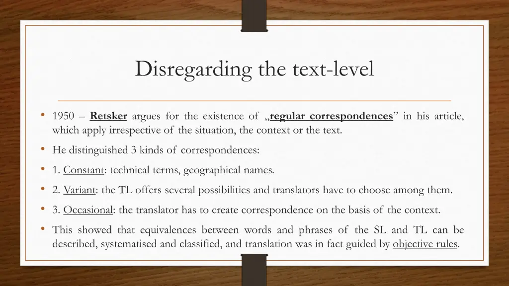 disregarding the text level 1