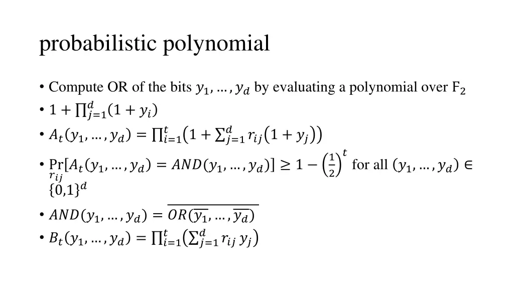 probabilistic polynomial 1