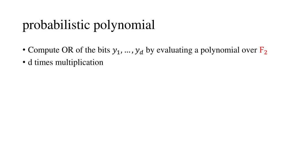 probabilistic polynomial