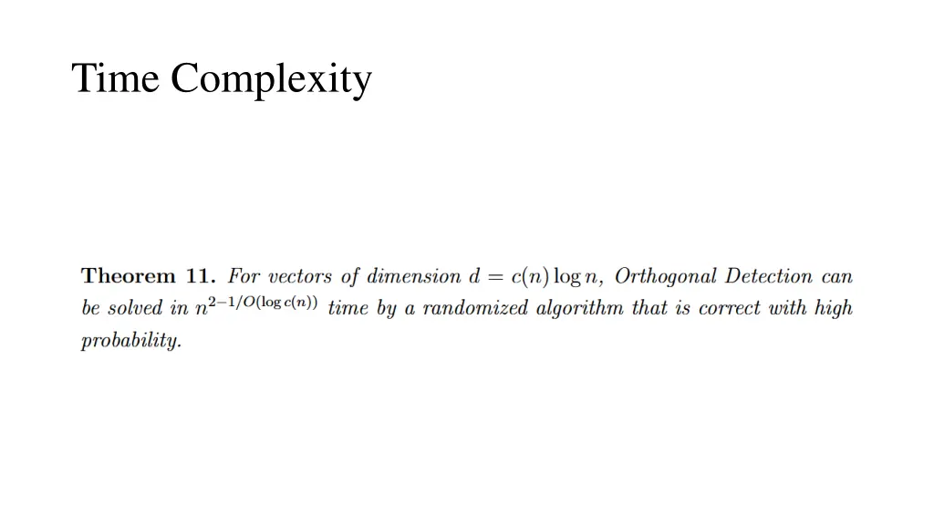 time complexity