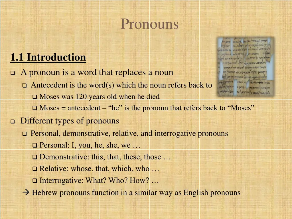 pronouns