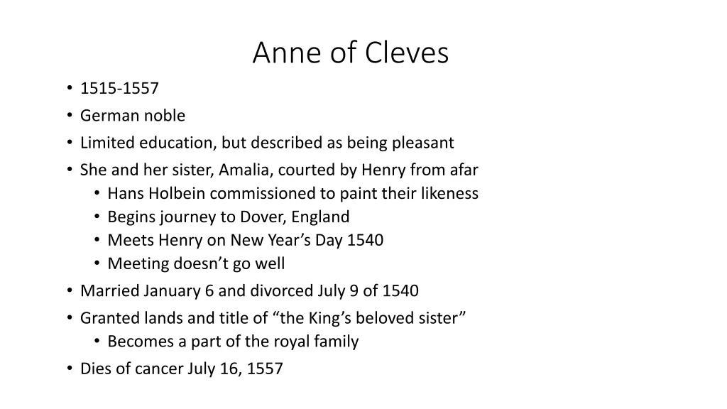 anne of cleves