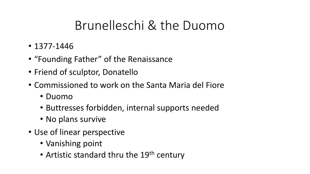 brunelleschi the duomo