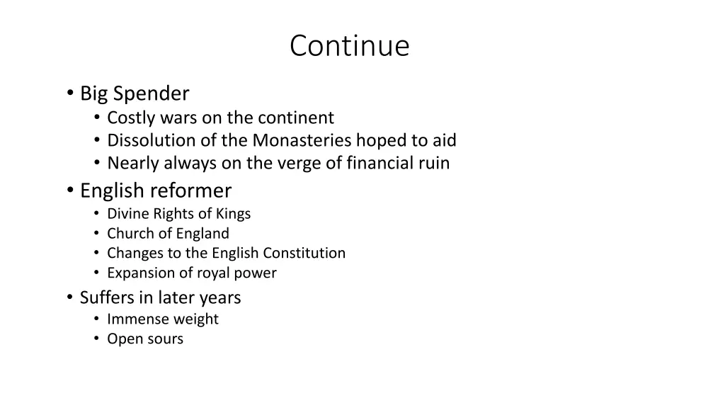 continue