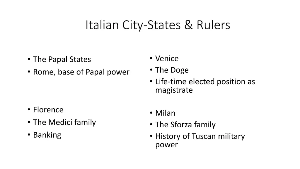 italian city states rulers
