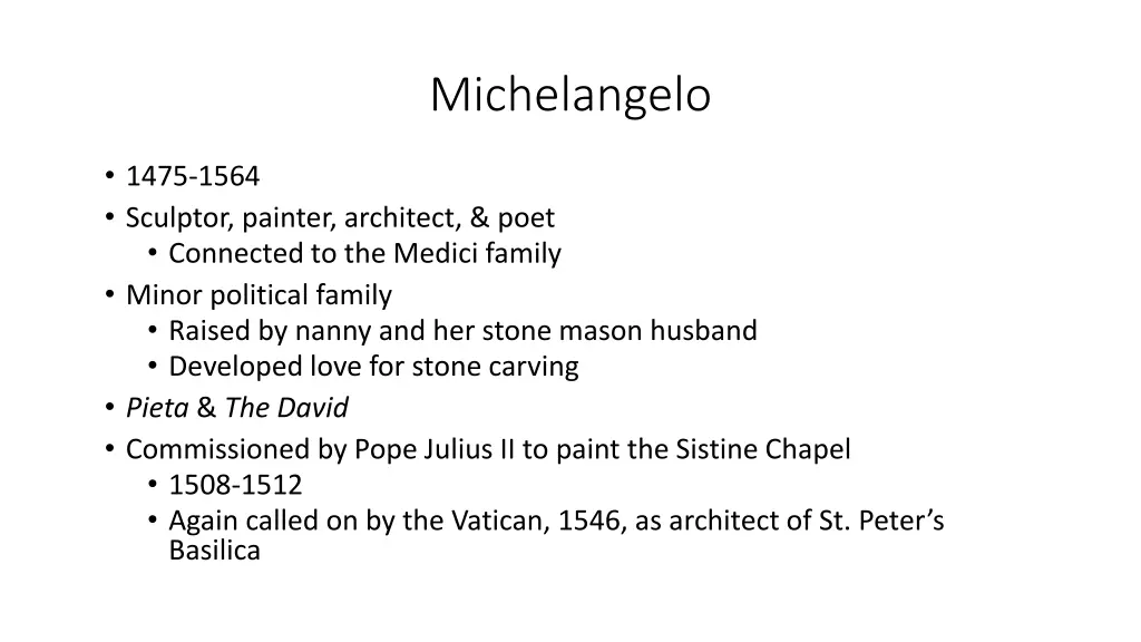 michelangelo