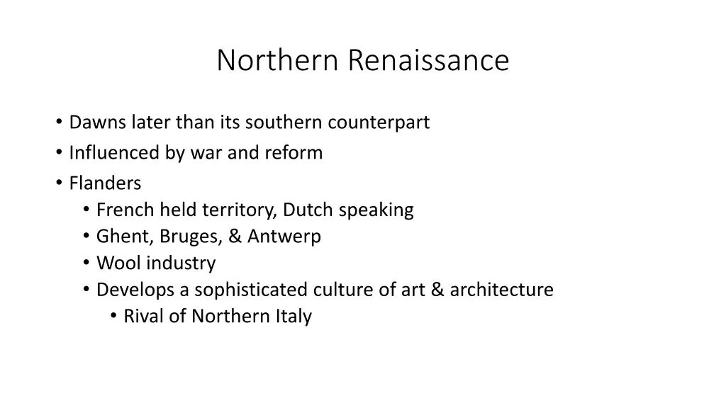 northern renaissance