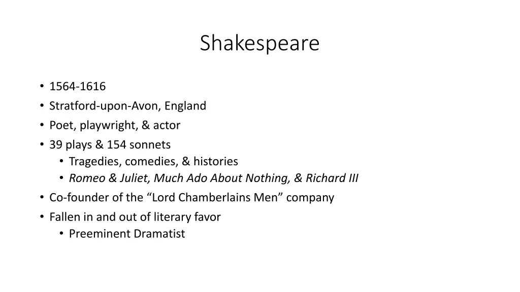 shakespeare