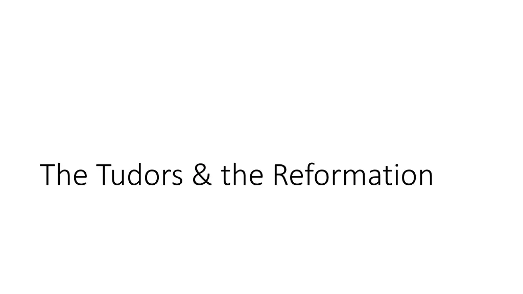 the tudors the reformation