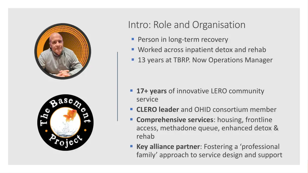 intro role and organisation