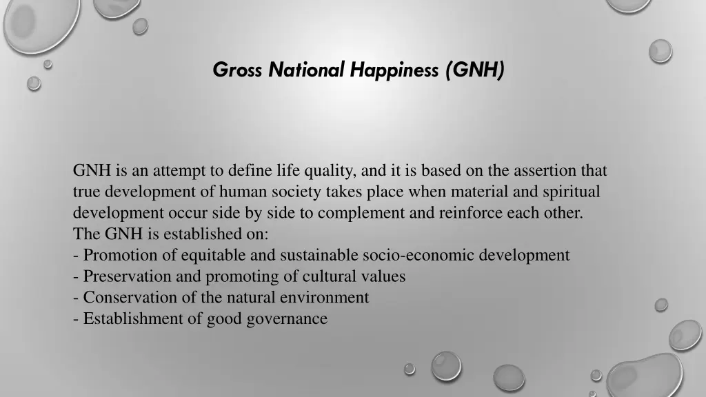 gross national happiness gnh