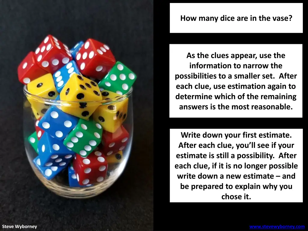 how many dice are in the vase 2