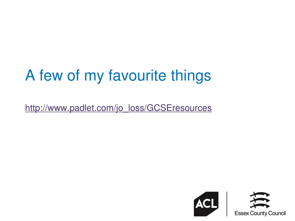 a few of my favourite things
