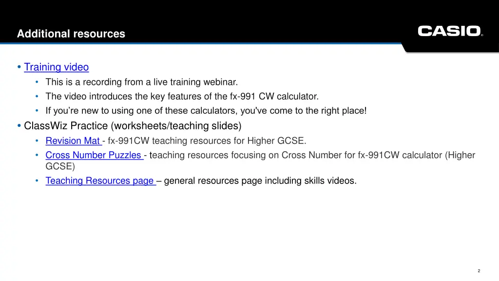 additional resources
