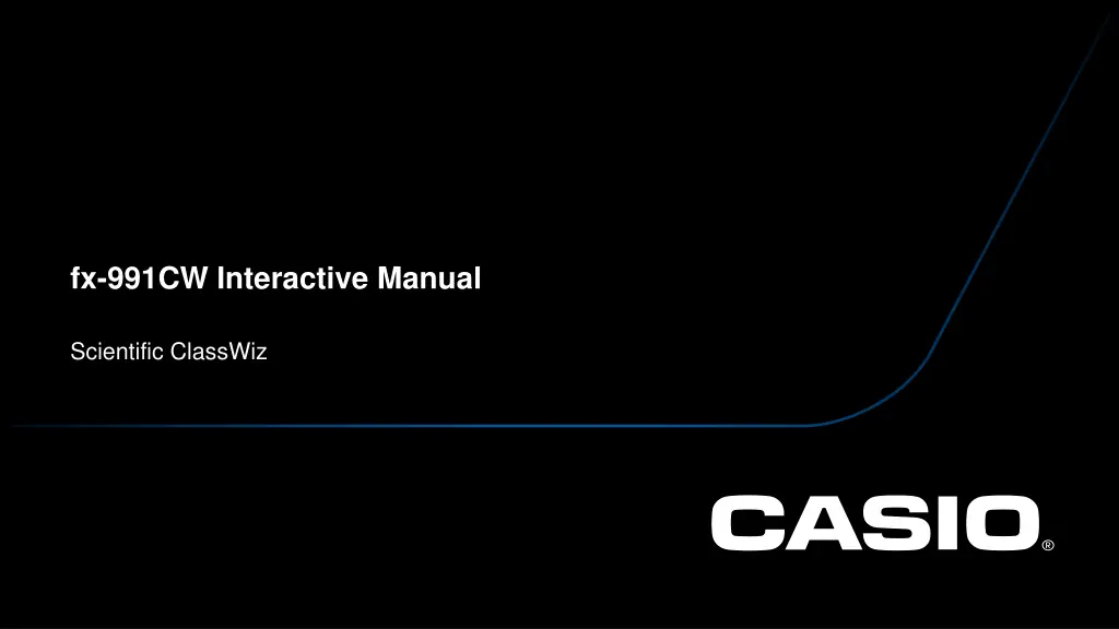 fx 991cw interactive manual