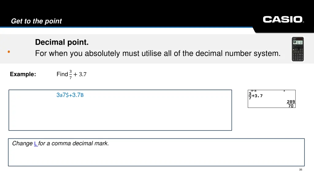 get to the point