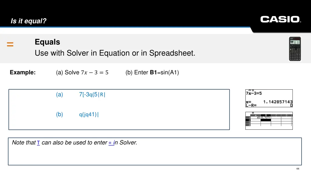 is it equal