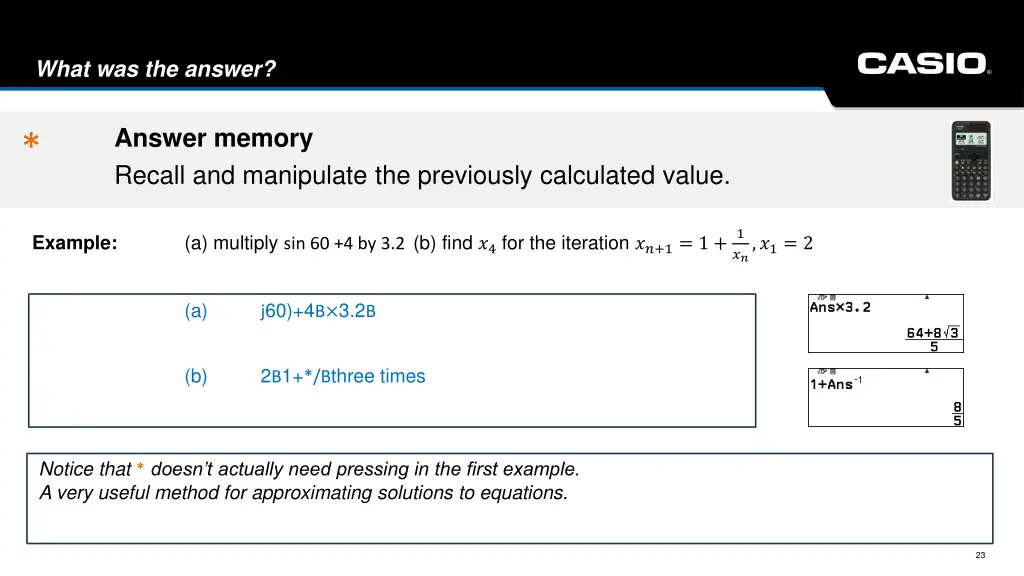 what was the answer