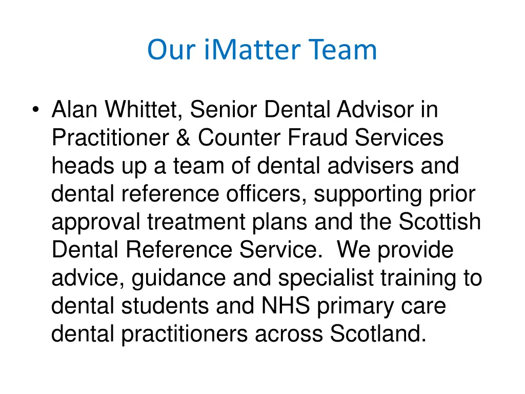 our imatter team