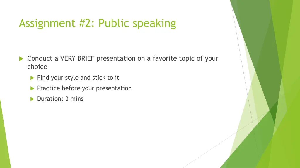 assignment 2 public speaking