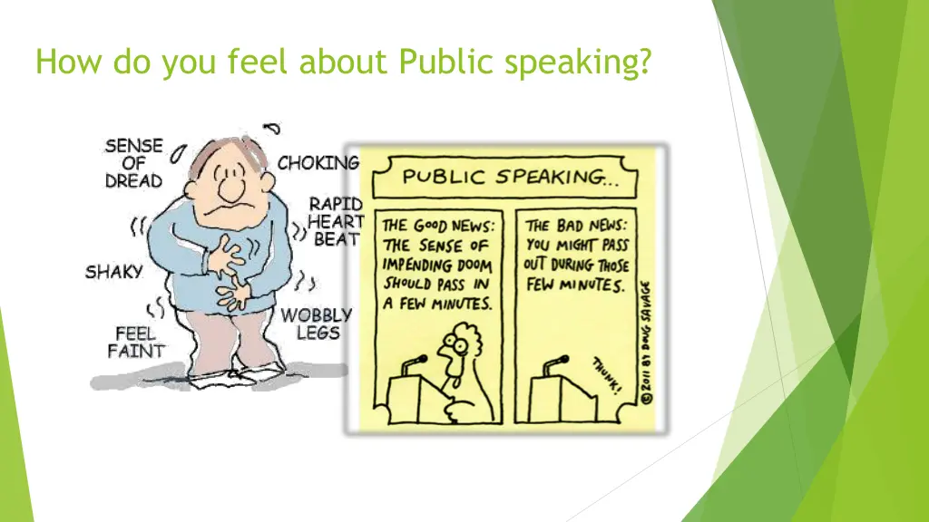 how do you feel about public speaking
