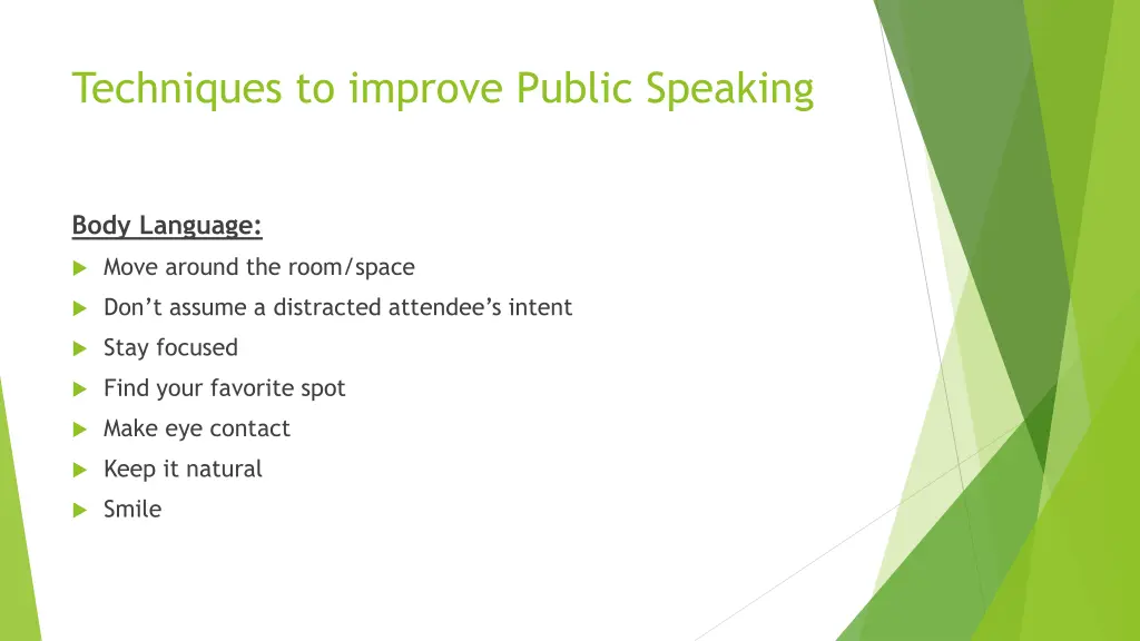techniques to improve public speaking 2