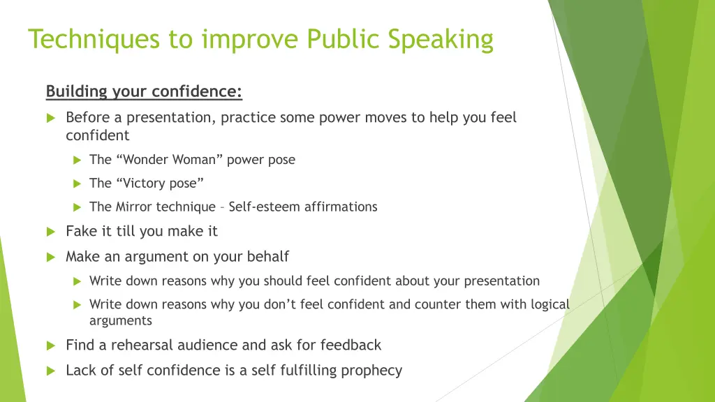 techniques to improve public speaking