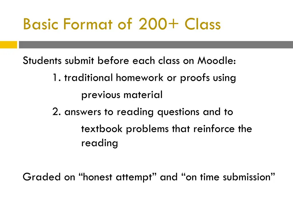 basic format of 200 class