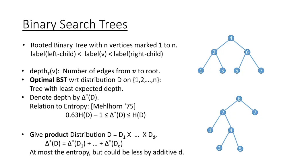 binary search trees