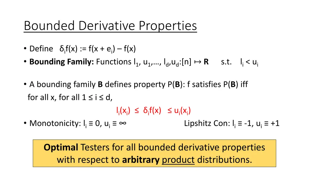 bounded derivative properties