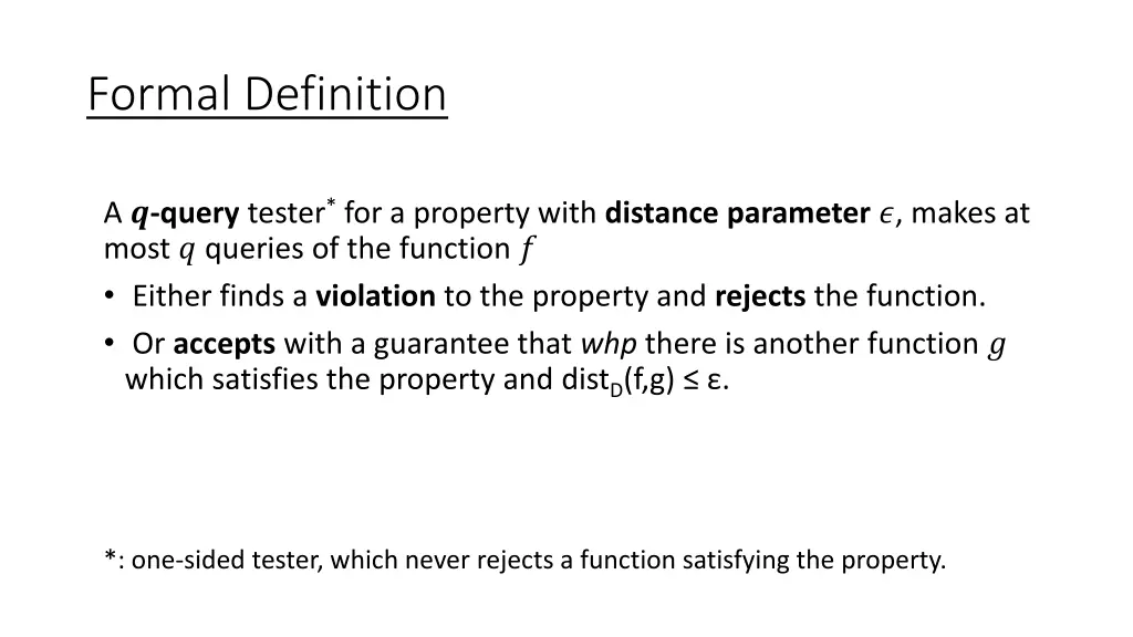 formal definition