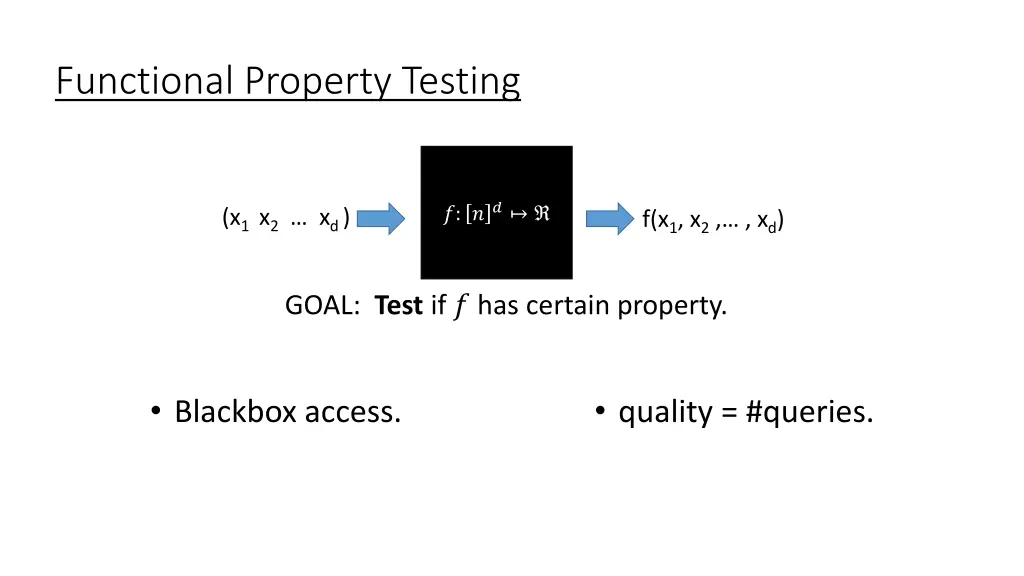 functional property testing