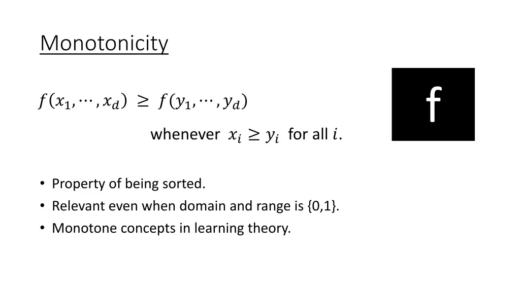 monotonicity