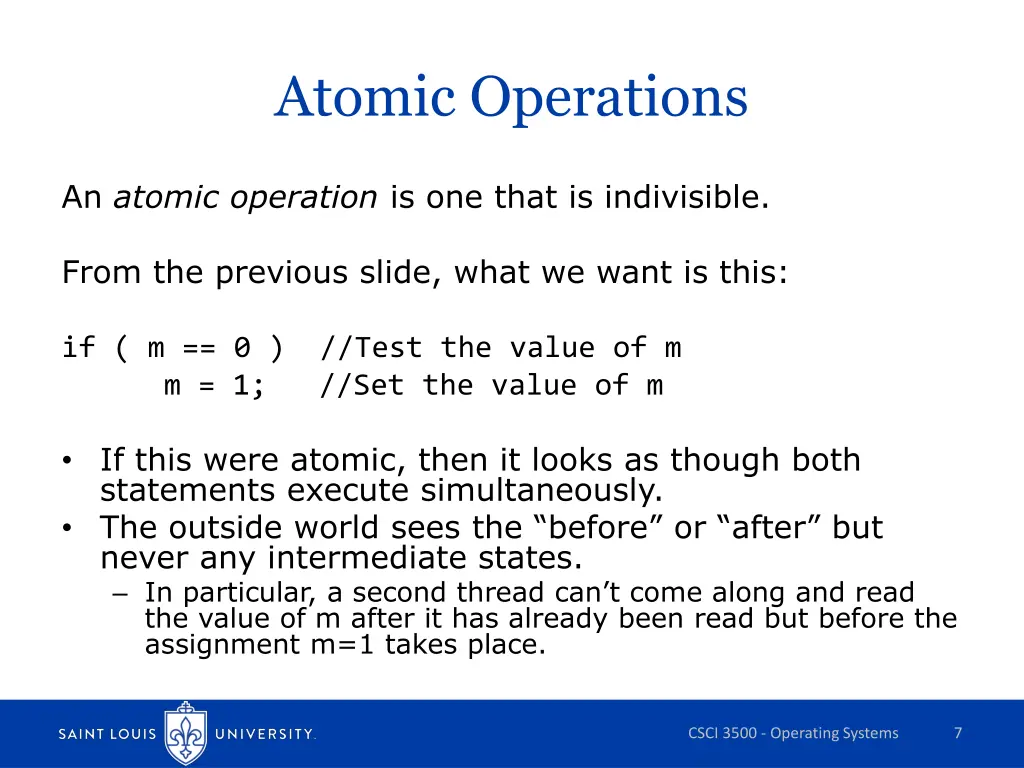 atomic operations
