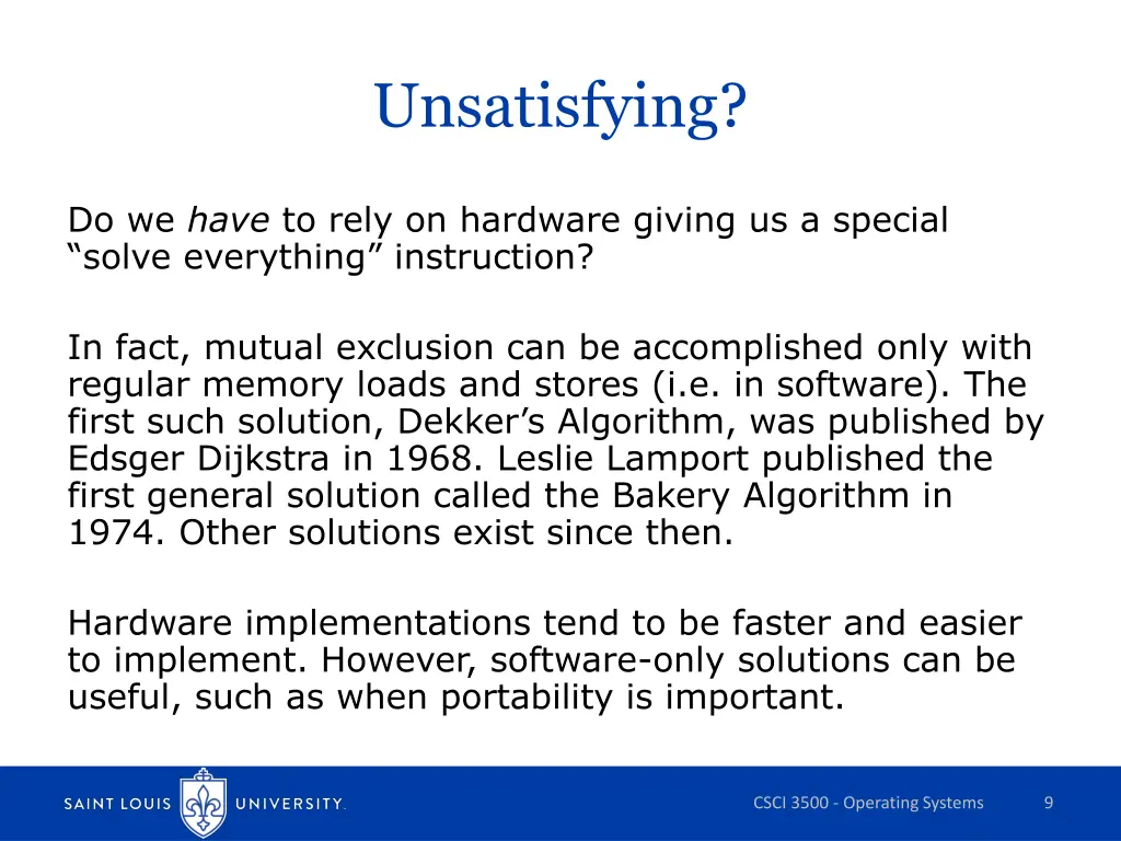 unsatisfying