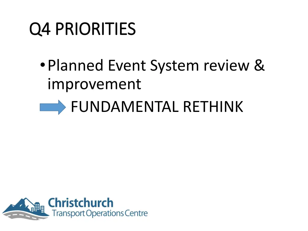 q4 priorities q4 priorities