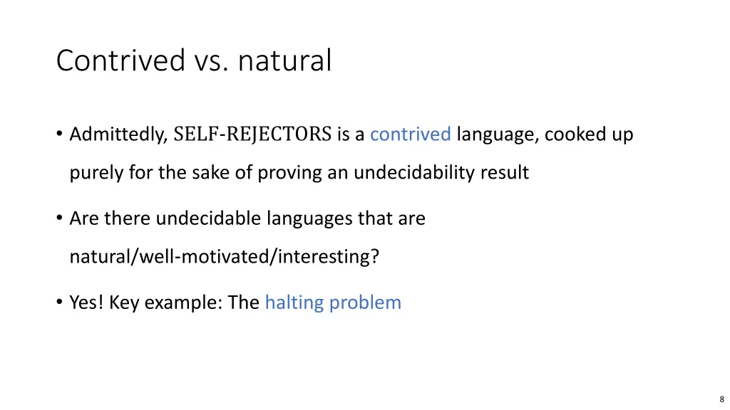 contrived vs natural