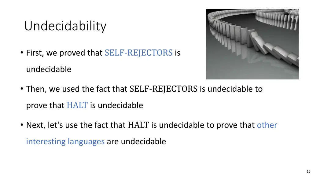 undecidability