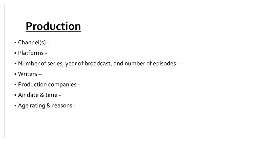 production