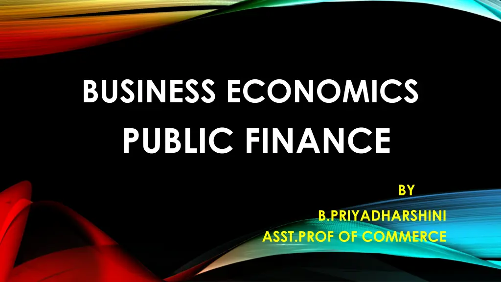 business economics public finance