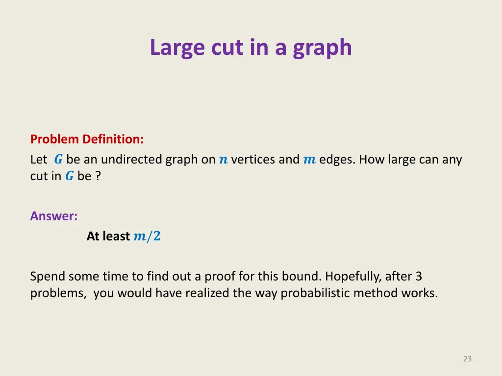 large cut in a graph