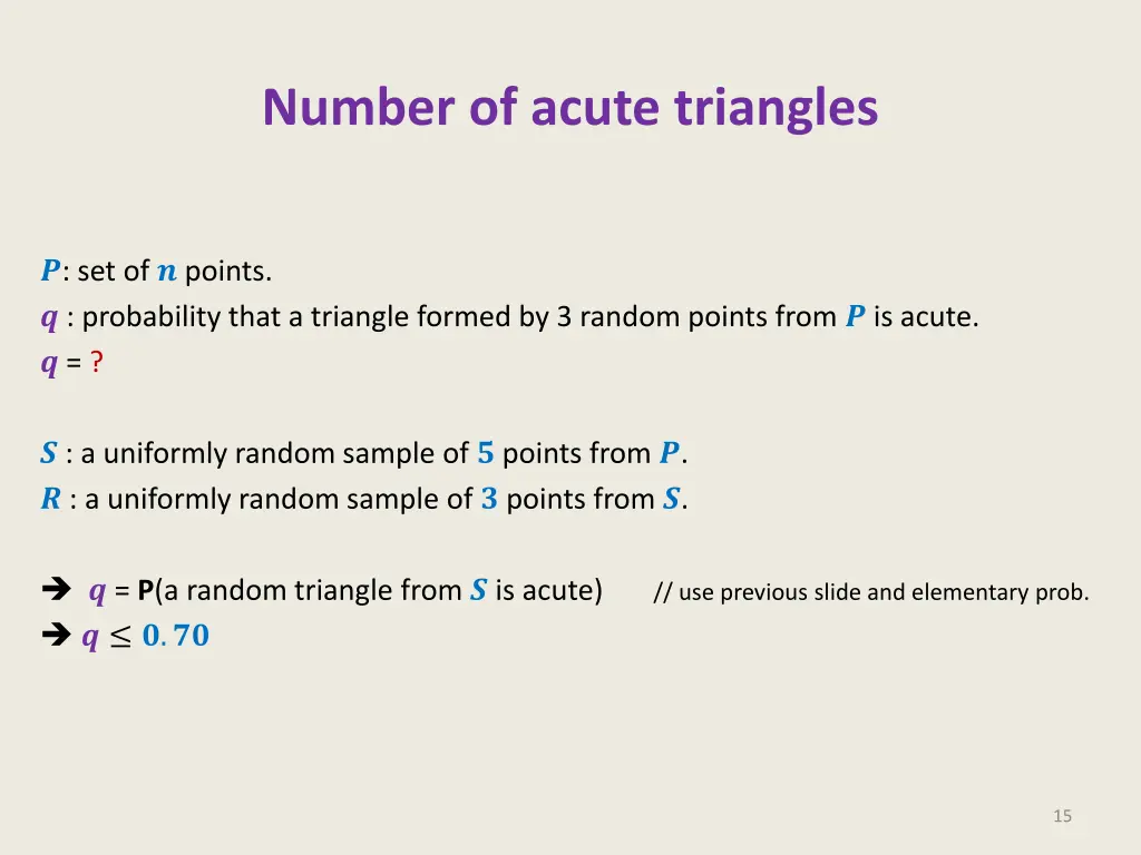 number of acute triangles